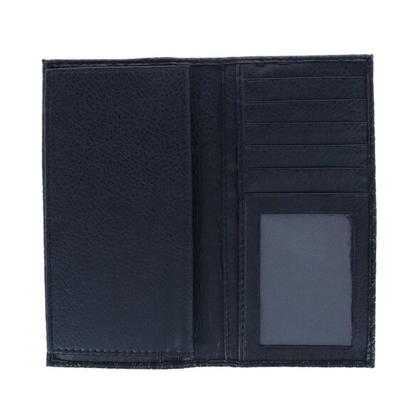 CTM Men's Alligator Print Roper Wallet and Checkbook Holder - Picture 3 of 5